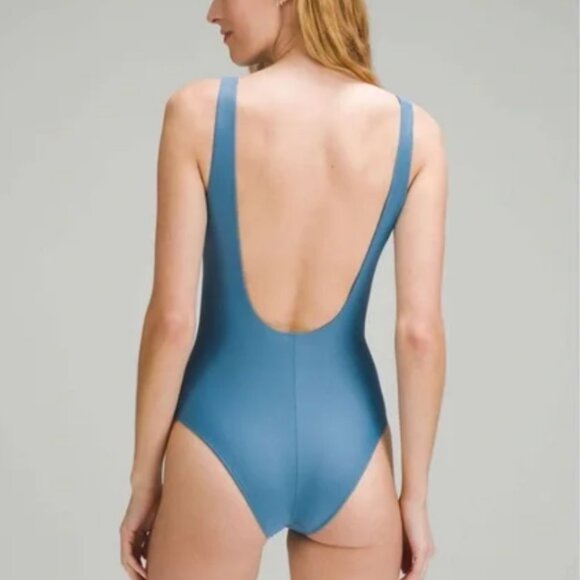 Lululemon Waterside Scoop One-Piece Swim Bathing Suit MRLN Blue $128 swim 12 - Picture 2 of 7